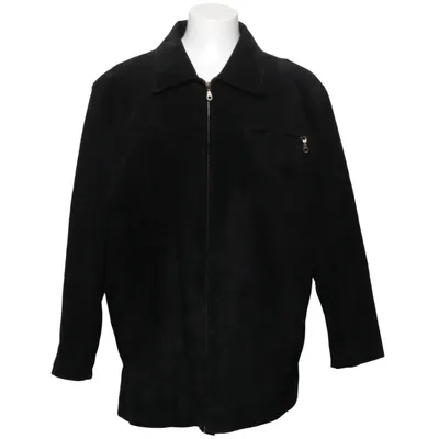 Leren jack (Zwart) van Explorer Leer, Polyester