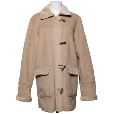 Shearlingjakke (Beige) fra Loft Fashion Akryl, Polyester