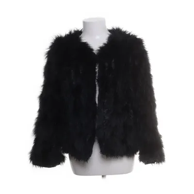 Jas van imitatiebont (Zwart) van Pello Bello Bont, Katoen, Polyester