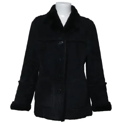 Shearling Jacke (Schwarz) von Saki Puls Acryl, Leder