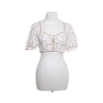 Crop top (White, Multicolored) from Suncoo Linen, Viscose