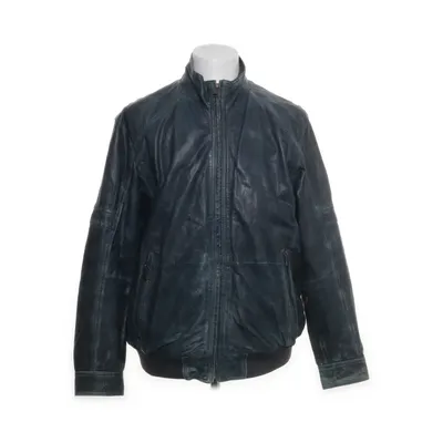 Leren jack (Blauw) van Pierre Cardin Polyester, Leer