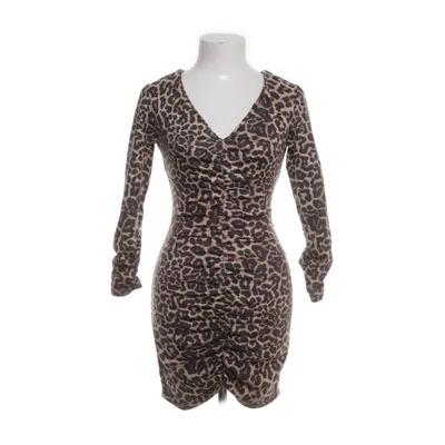 Cocktailjurk (Beige, Bruin) van Zara Basic Elastaan, Polyester
