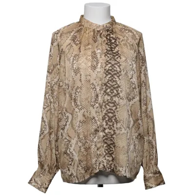Blouse (Beige, Multicolored) from H&M Polyester, Elastane