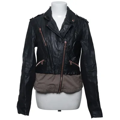 Biker jacket (Black, Brown) from River Island Cotton, Polyester