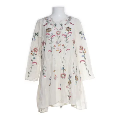 Klänning (Beige, Flerfärgad) från Zara Woman Bomull, Silke