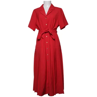 Skjortklänning (Röd) från Nanette Lepore Elastan, Polyester, Viskos