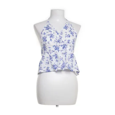 Haltertop (Wit, Blauw) van Shein Elastaan, Polyester