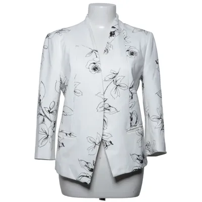 Blazer (White, Black) from Le Château Elastane, Polyamide, Polyester, Viscose