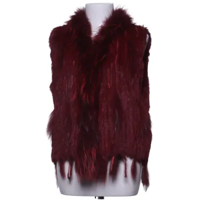 Bont gilet (Rood) Acryl, Bont