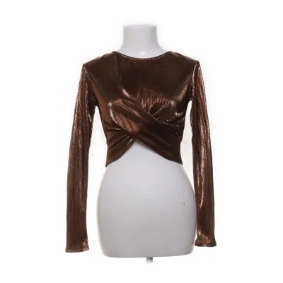 Crop top (Brun, Guld) fra Topshop Polyester