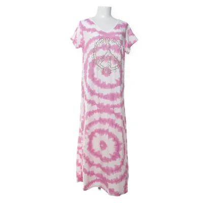Maxi jurk (Wit, Roze) van Made in italy Katoen, Elastaan