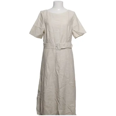 Kjole (Beige) fra M&S Linned, Polyester, Viscose