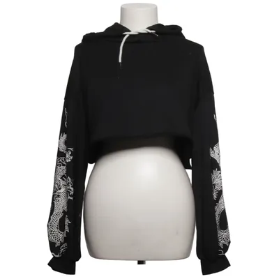 Sweat à capuche (Noir, Blanc) de Romwe Polyester