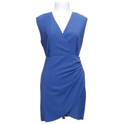 Wikkeljurk (Blauw) van Mango Katoen, Polyester, Viscose