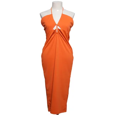Halterneck-kjole (Orange) fra Gina Tricot Elastan, Polyester