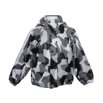 Regnjacka (Grå, Vit, Svart) från Rusk Polyester, Polyuretan
