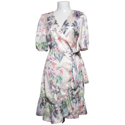 Robe portefeuille (Beige, Multicolore) de By Malina Polyester recyclé, Viscose