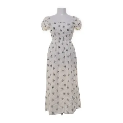 Långklänning (Vit, Flerfärgad) från Divided by H&M Viskos, Linne, Polyester, Bomull