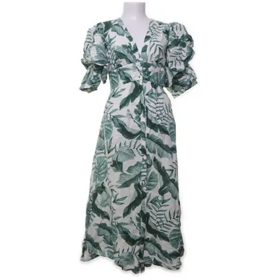 Maxi dress (Green, Multicolored) from Johanna Ortiz x H&M Linen, Viscose, Cotton