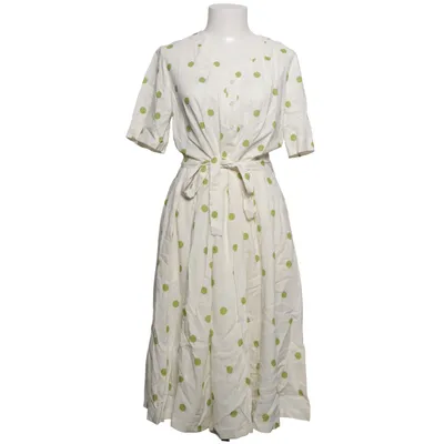 Robe (Blanc, Vert) de Marie Zelie Lin, Viscose