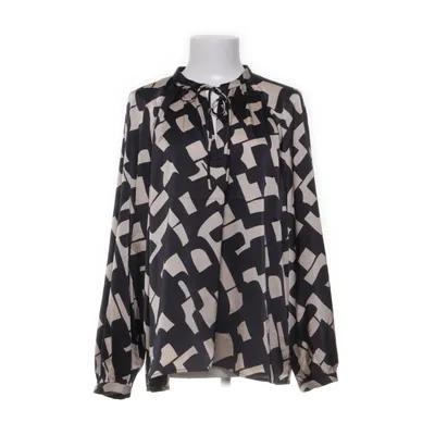 Knytblus (Svart, Beige) från STOCKH LM Elastan, Polyester