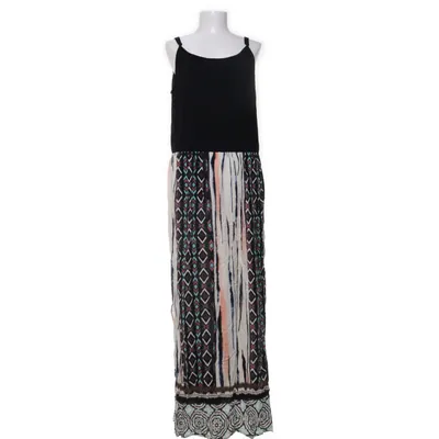 Maxi dress (Black, Multicolored) from Laura Torelli Collection Elastane, Viscose