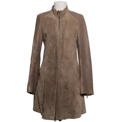 Veste longue en cuir (Marron) de Prune