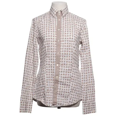 Chemise (Blanc, Marron) de Guglielminotti Coton, Élasthane