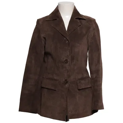 Blazer en cuir (Marron) de Utterly Cuir, Polyester