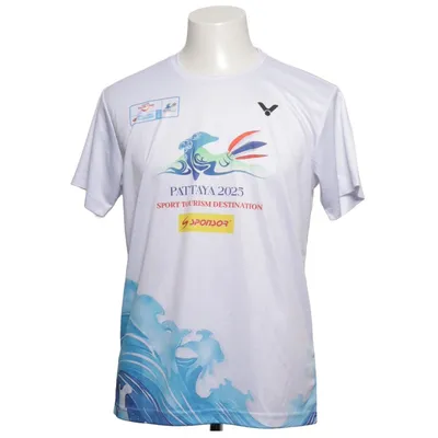 T-shirt (Blanc, Bleu) de Victor Polyester