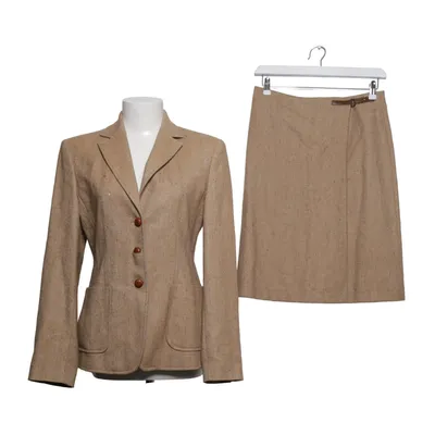 Tailleur jupe (Beige) de Caractère Élasthane, Polyester, Laine