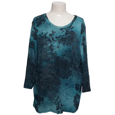 Langærmet t-shirt (Blå, Sort) fra Ann Harvey Polyester
