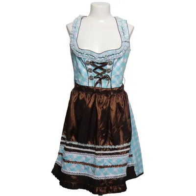 Dirndl (Blue, Brown, White) from Fuchs Trachtenmoden Cotton, Polyester