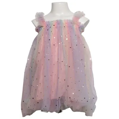 Klänning (Rosa, Blå, Lila, Flerfärgad) från NNJXD Bomull, Polyester