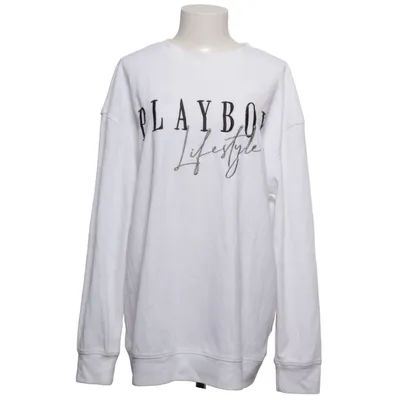 Collegetröja (Vit) från Playboy x Missguided Bomull, Polyester