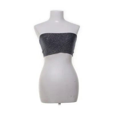 Tubtopp (Blå, Silverfärgad) från Vanessa Moe x NA-KD Elastan, Metallfiber, Viskos