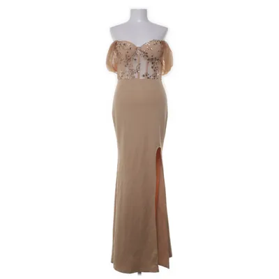 Evening gown (Beige) from Miss Ord Elastane, Polyester