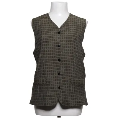 Vest (Green, Brown) from Savann Polyester, Viscose