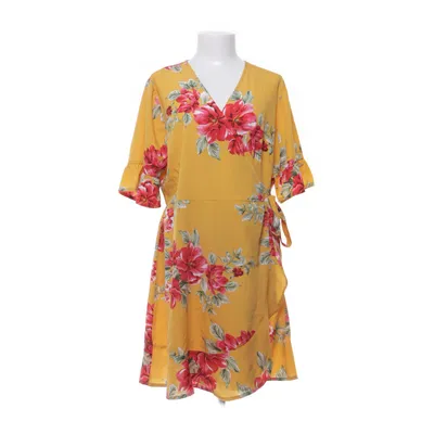 Omlottklänning (Gul, Flerfärgad) från Influence Polyester