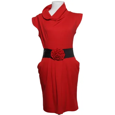 Dress (Red, Black) from Van Gils Polyester, Viscose, Wool