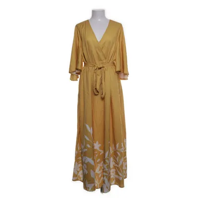 Omlottklänning (Gul, Vit) från Shein Curve Elastan, Polyester