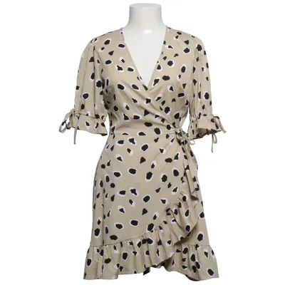 Slå-om-kjole (Beige, Sort, Hvid) fra Wednesday's Girl Polyester
