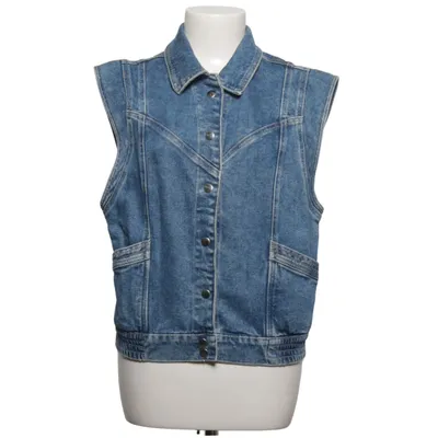 Spijker gilet (Blauw) van Sézane Elastaan, Organisch katoen