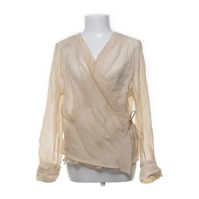 Wrap blouse (Beige) from Zara Lyocell, Polyamide