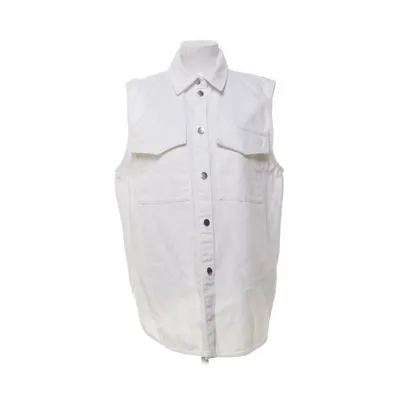 Gilet en jean (Blanc) de H&M Coton