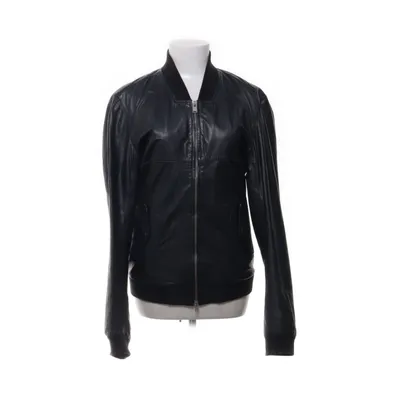 Läderjacka (Svart) från Mauro Grifoni Skinn, Polyester, Bomull, Modal, Viskos