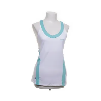 Débardeur de sport (Blanc, Turquoise) de Salming Élasthane, Polyester