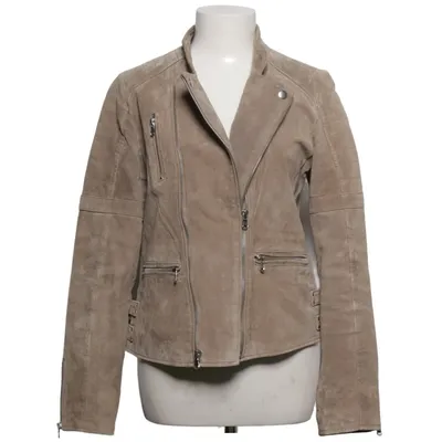 Veste de motard (Beige) de Molltan Cuir, Polyester