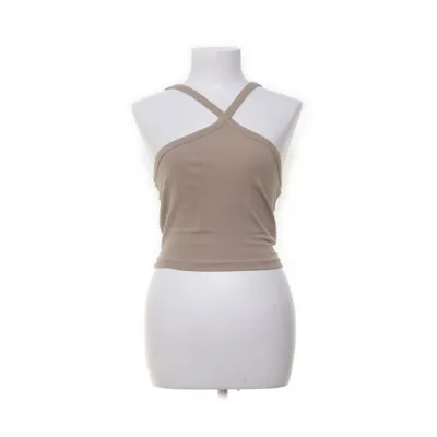 Crop top (Beige) van Gina Tricot Katoen, Elastaan